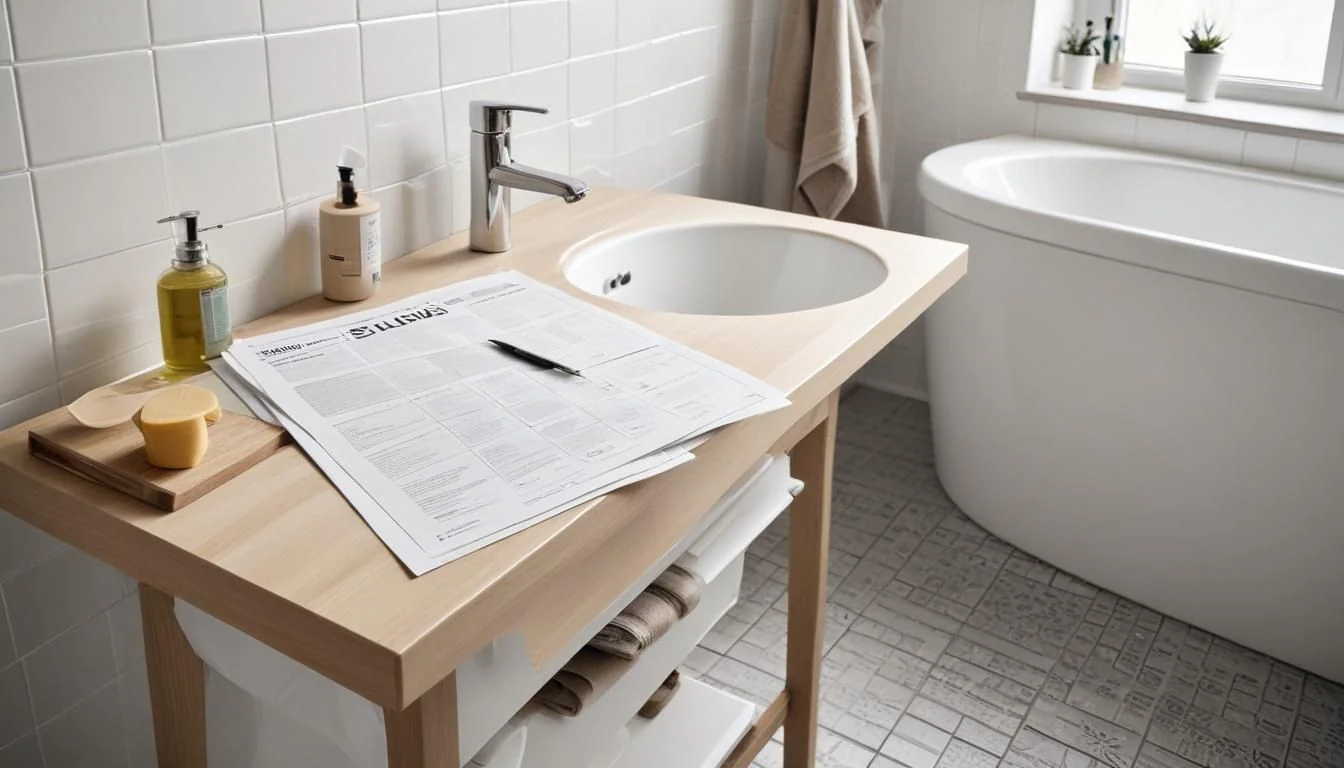 Ritningar, checklista och kvalitetsdokument efter en badrumsrenovering