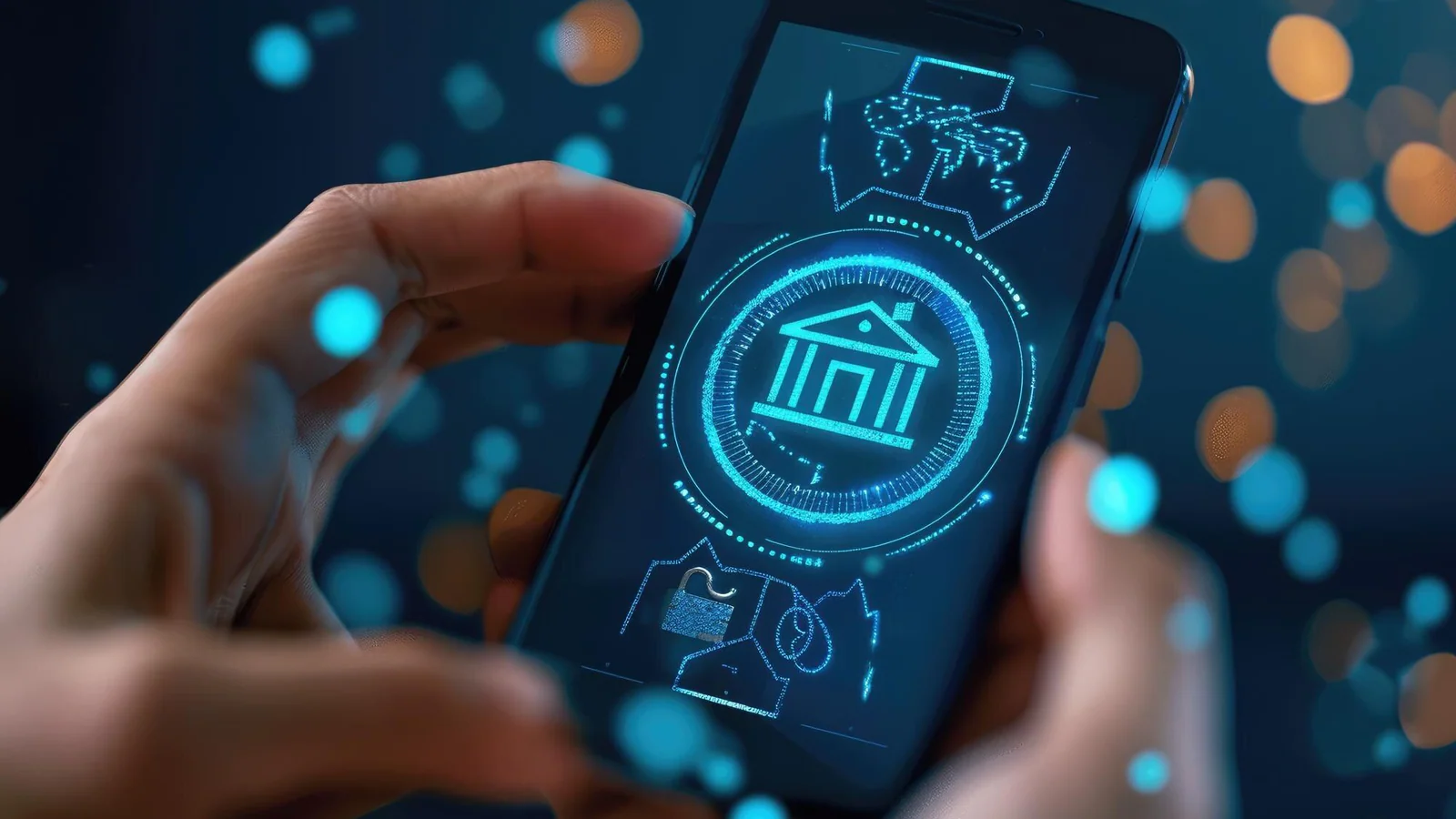 Digital banktjänst i smartphone som illustration till Chimes köp av Stride Bank