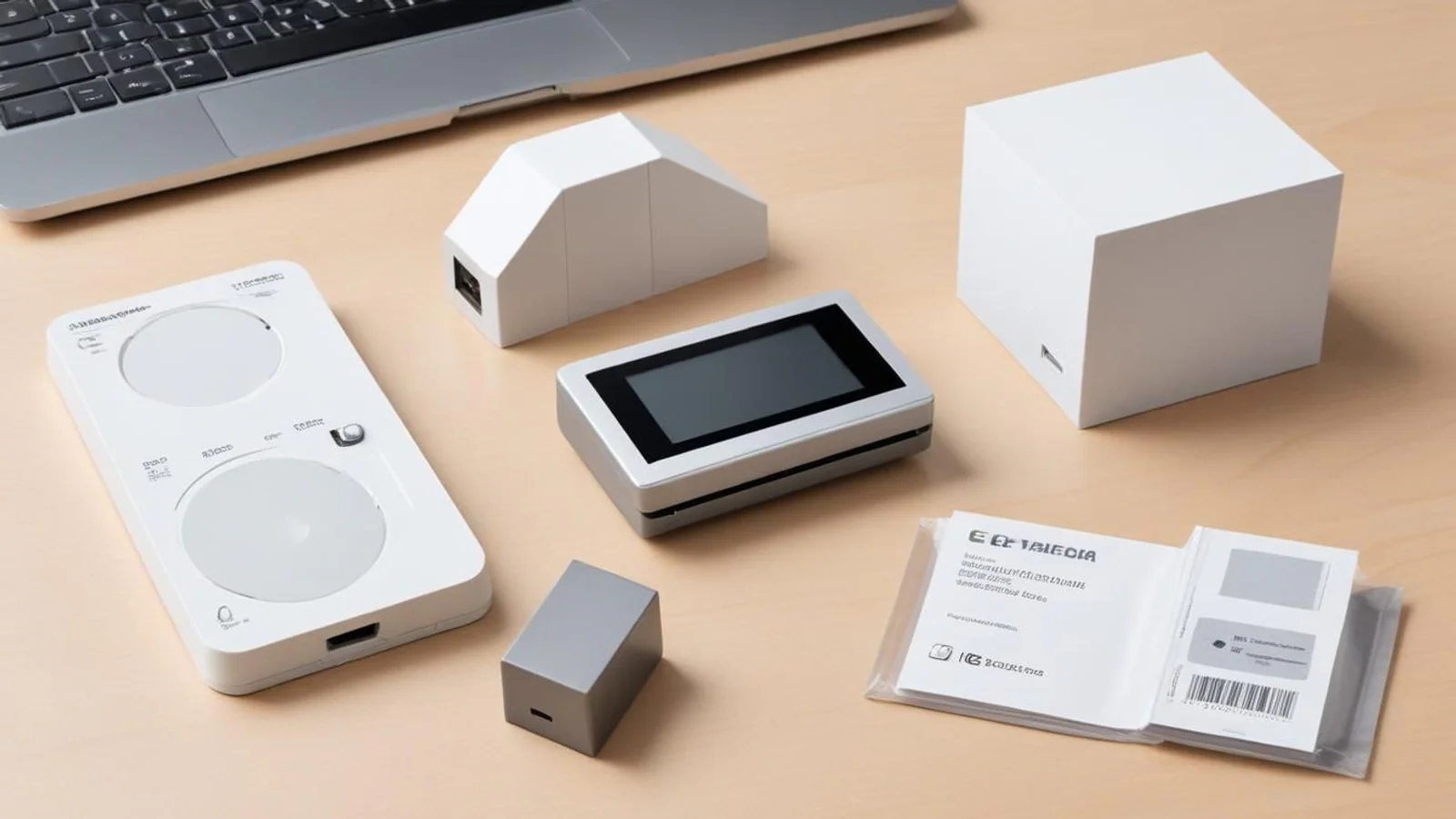 Konsumentprodukter och förpackningar som illustrerar kontroll av CE-märkning vid produktjämförelse