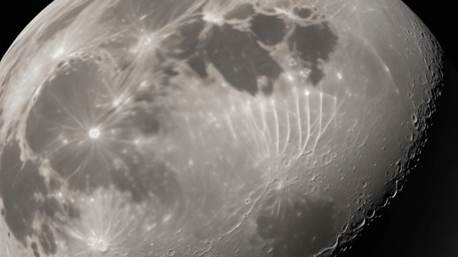 Månens yta med datavisualisering som illustration till NASA och IBM:s AI-modell för månforskning