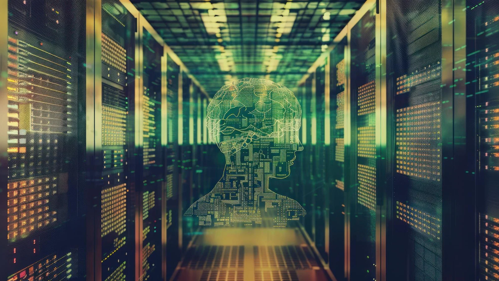Illustrationsbild av artificiell intelligens i ett serverrum till artikel om OpenAI och AI-säkerhetskrav