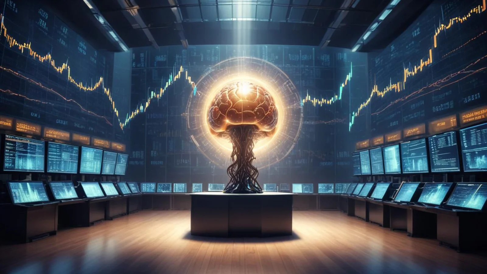 AI-teknik och börsmiljö som illustration till Anthropics möjliga Nasdaq-notering